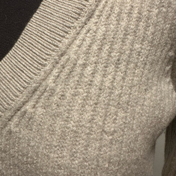 Aritzia Babaton chunky ribbed Vneck merino wool sweater - Picture 10 of 11